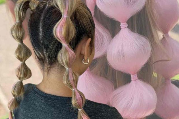 il trend delle bubble braids